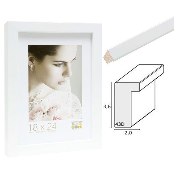 Marco 3D madera blanca S43DL