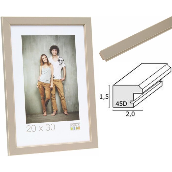 Marco de madera Deknudt S45DK beige de 9x13 cm a 30x45 cm