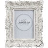 Clayre & Eef 2F0506 Marco de fotos - 10x2x12 cm - 6x9 cm blanco envejecido
