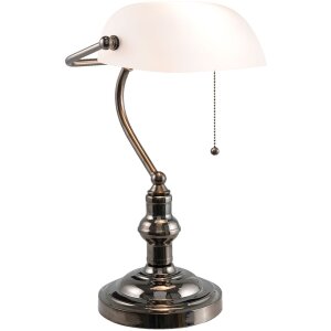 Lámpara de escritorio Blanco Clayre & Eef 5LL-5100W - 27x23x42 cm E27 - Max. 1x 60Watt blanco