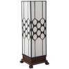 Lámpara de mesa Tiffany Clayre & Eef 5LL-5888 - 12x12x36 cm E14 - max. 25 W blanco