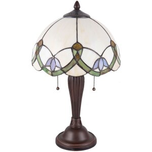 Lámpara de mesa Tiffany Clayre & Eef 5LL-5918 - Ø 30x50 cm - E27-máx 2x40W multi