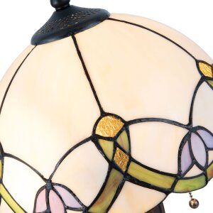 Lámpara de mesa Tiffany Clayre & Eef 5LL-5918 - Ø 30x50 cm - E27-máx 2x40W multi