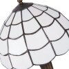 Lámpara de mesa Tiffany Clayre & Eef 5LL-5936 - Ø 25x43 cm - E27-máx 1x40W blanco