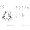 Lámpara Clayre & Eef 5LL-CR12 - 90-150 x Ø 75 cm 8x E14-40w multi