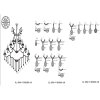 Lámpara Clayre & Eef 5LL-CR56 - 200-270 x Ø170 cm 60xE14 transparente