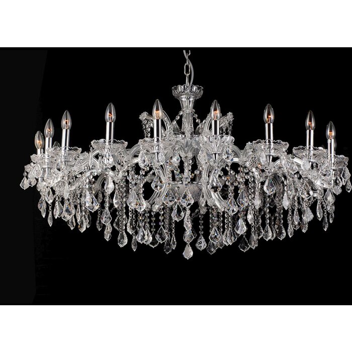 Lámpara Clayre & Eef 5LL-CR63 - 18 luces 64xØ 120 cm 18x E14-40w transparente