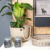 Clayre & Eef 5RO0388 Cama para perro 74x57x19 cm Ratán gris Cojín ovalado para perro