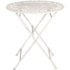 Mesa + 2x silla Clayre & Eef 5Y0127 - Ø 70x75 - 2x 40x47x94 cm blanco