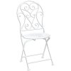 Mesa + 2x silla Clayre & Eef 5Y0192 - Ø 60x70 - 2x Ø 40x40x92 cm blanco