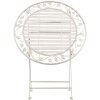 Mesa con 2 sillas Clayre & Eef 5Y0385 - Ø 70x77 cm - 40x52x93 cm (2) blanco envejecido