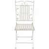 Mesa con 2 sillas Clayre & Eef 5Y0385 - Ø 70x77 cm - 40x52x93 cm (2) blanco envejecido