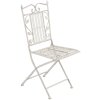 Mesa con 2 sillas Clayre & Eef 5Y0385 - Ø 70x77 cm - 40x52x93 cm (2) blanco envejecido