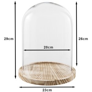 Campana de vidrio Clayre & Eef 6GL2171 - Ø 23x29 cm transparente
