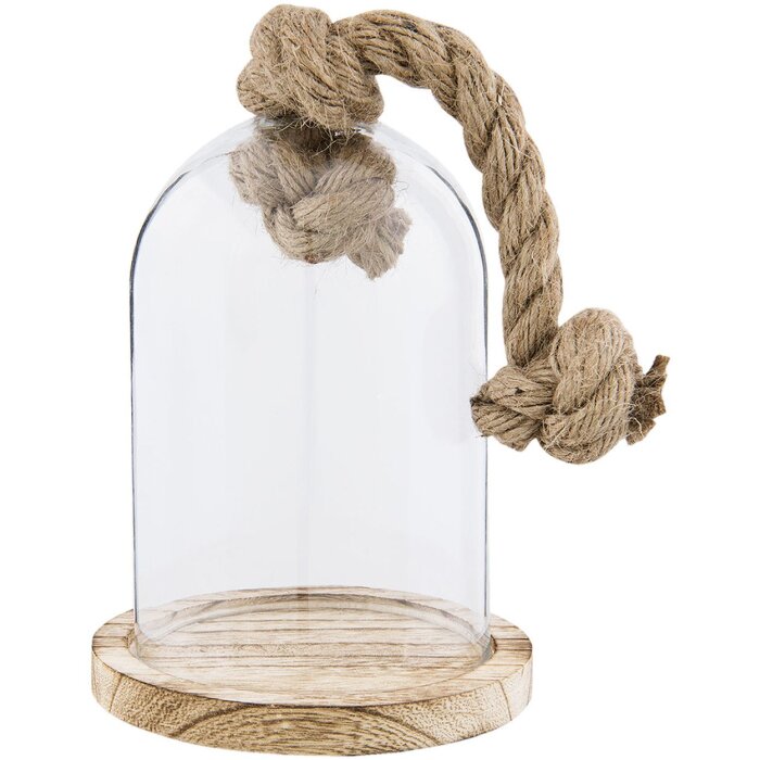 Campana de vidrio Clayre & Eef 6GL2220 - 16x13x20 cm transparente
