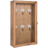 Clayre & Eef 6H1570 - Caja para llaves marrón 24x7x38 cm