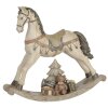 Caballo balancín Clayre & Eef 6PR0037 - 30x8x27 cm blanco