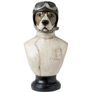 Busto Perro Clayre & Eef 6PR1161 - 24x26x51 cm blanco...