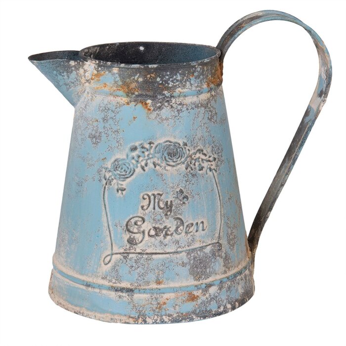 Jarra decorativa Clayre & Eef 6Y2564 - 23x15x21 cm - 2L azul