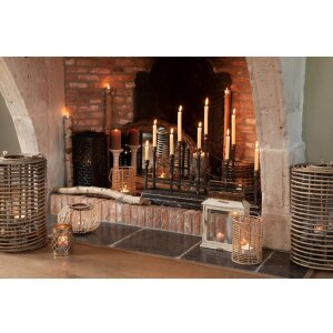 Clayre & Eef 6Y2589S Farol 25x12x30 cm Metal Beige Rectangular