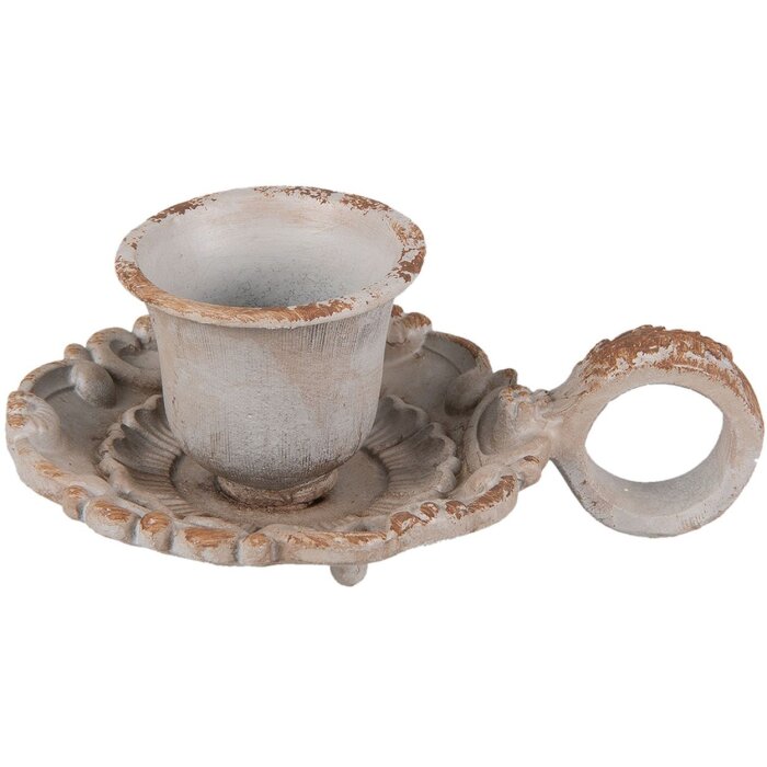 Candelero Clayre & Eef 6Y2594 - 9x6x4 cm gris envejecido
