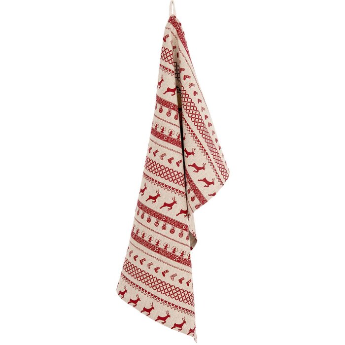 Paño de cocina Clayre & Eef NOC42C-1 - 50x85 cm rojo