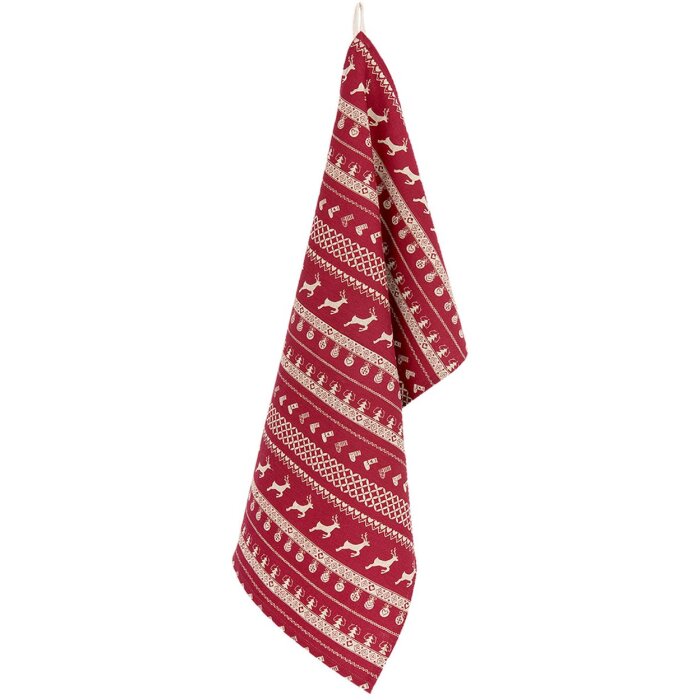 Paño de cocina Clayre & Eef NOC42C-3 - 50x85 cm rojo