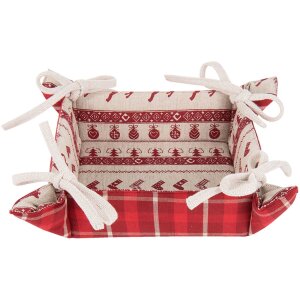 Panera Clayre & Eef NOC47 - 35x35x8 cm rojo