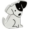Figura decorativa perro, blanco altura 10 cm