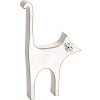 Figura decorativa gato, blanco, altura 17 cm
