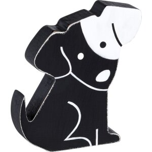 Figura decorativa perro, negra, altura 10 cm