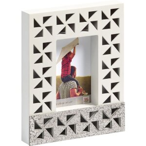 Marco de fotos de madera Dreams 10x15 cm blanco