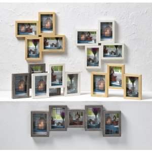 Marco Walther Rustico 4 fotos 10x15 cm y 10x10 cm gris