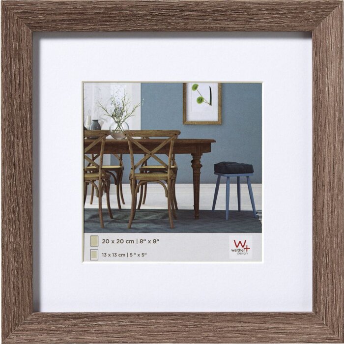 Marco de madera Walther Fiorito 30x30 cm nogal