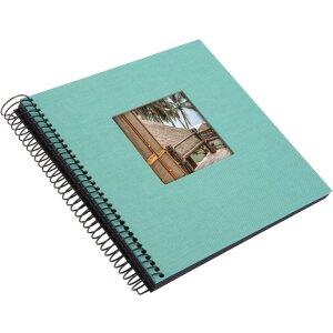 Goldbuch Álbum espiral Bella Vista aqua 20x20 cm 40 páginas negras