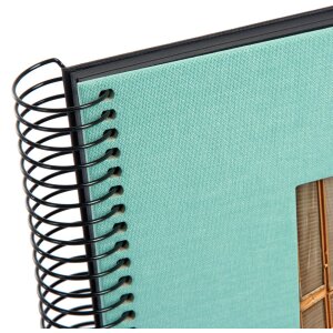 Goldbuch Álbum espiral Bella Vista aqua 20x20 cm 40 páginas negras