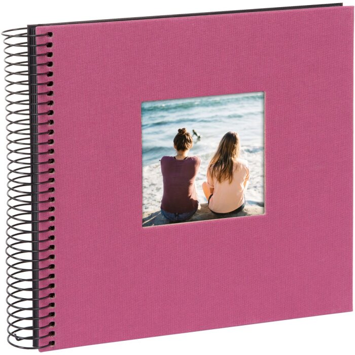 Goldbuch Álbum espiral Bella Vista fucsia 20x20 cm 40 páginas negro
