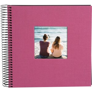 Goldbuch Álbum espiral Bella Vista fucsia 20x20 cm 40 páginas negro
