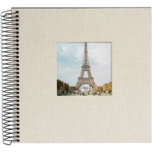 Goldbuch Álbum espiral Bella Vista gris arena 20x20 cm 40 páginas negras