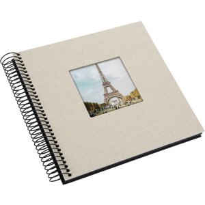 Goldbuch Álbum espiral Bella Vista gris arena 20x20 cm 40 páginas negras