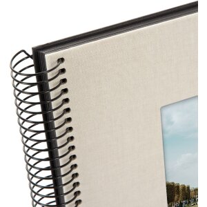 Goldbuch Álbum espiral Bella Vista gris arena 20x20 cm 40 páginas negras