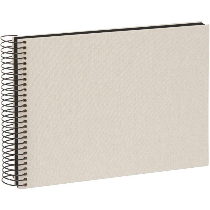 Goldbuch Álbum espiral Bella Vista gris arena 24x17 cm 40 páginas negras