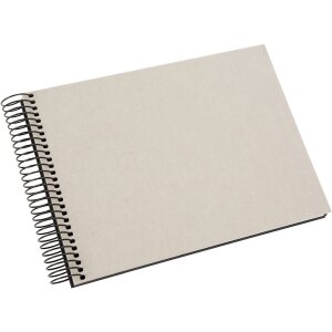 Goldbuch Álbum espiral Bella Vista gris arena 24x17 cm 40 páginas negras