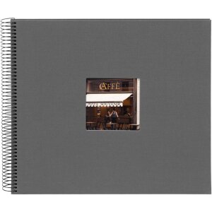 Goldbuch Álbum espiral Bella Vista gris 34x30 cm 40 páginas negras
