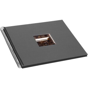 Goldbuch Álbum espiral Bella Vista gris 34x30 cm 40 páginas negras