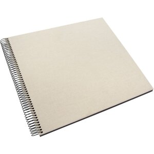Goldbuch Álbum espiral Bella Vista gris arena 35x30 cm 40 páginas negras