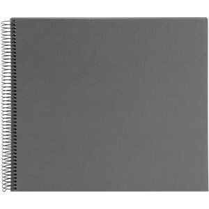 Goldbuch Álbum espiral Bella Vista gris 35x30 cm 40 páginas negras