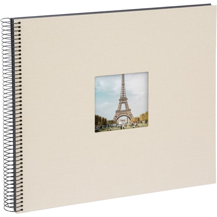 Goldbuch Álbum espiral Bella Vista gris arena 34x30 cm 40 páginas negras