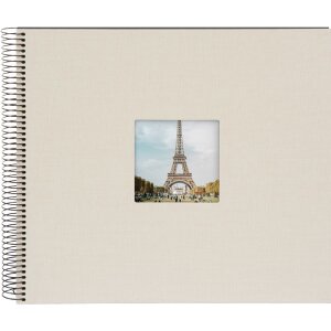 Goldbuch Álbum espiral Bella Vista gris arena 34x30 cm 40 páginas negras