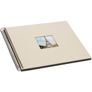 Goldbuch Álbum espiral Bella Vista gris arena 34x30 cm 40 páginas negras